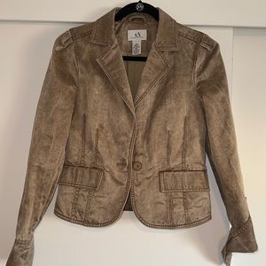 Armani Exchange Distressed brown jacket